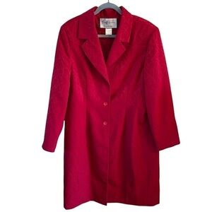 Mary McFadden vintage red coat size 16.